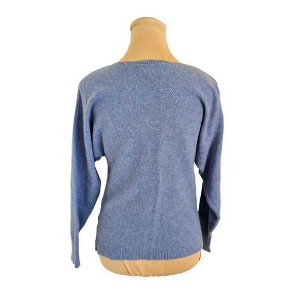 Bianco&Blu Cashmere and Wool Blend Light Blue Sweater Sz L - Picture 5 of 9